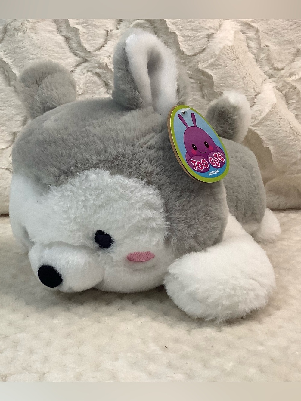 Aurora World Too Cute Hugo Husky Plush w Tags 6in Stuffed Animal